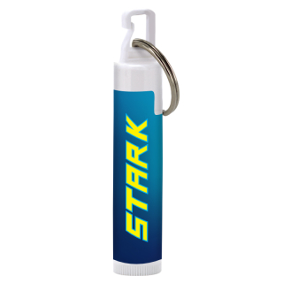 SPF 15 Lip Balms in White Tube with Metal Split Ring